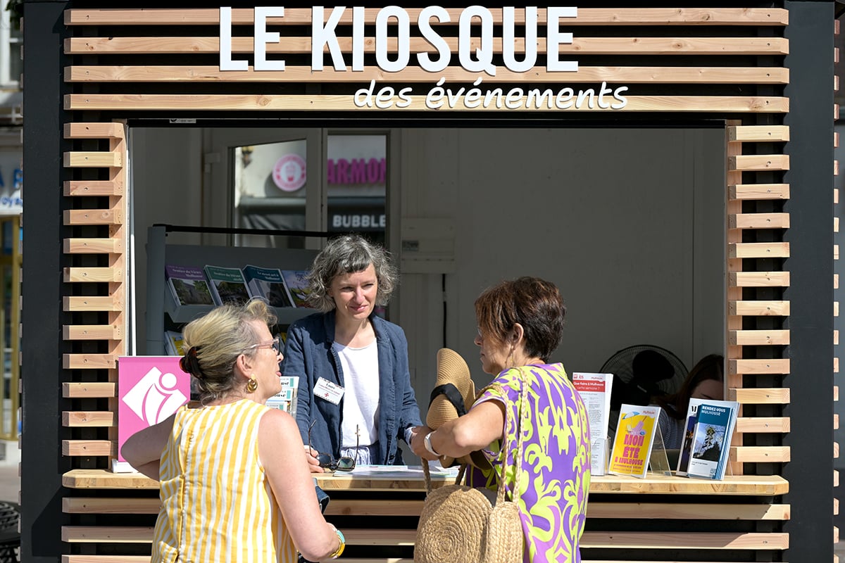 Le Kiosque des événements a ouvert ses portes, en juillet dernier, place de la Réunion. 