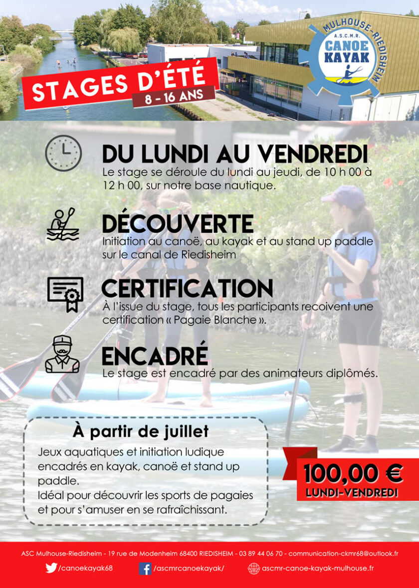 Stage d'été : Découverte canoë-kayak