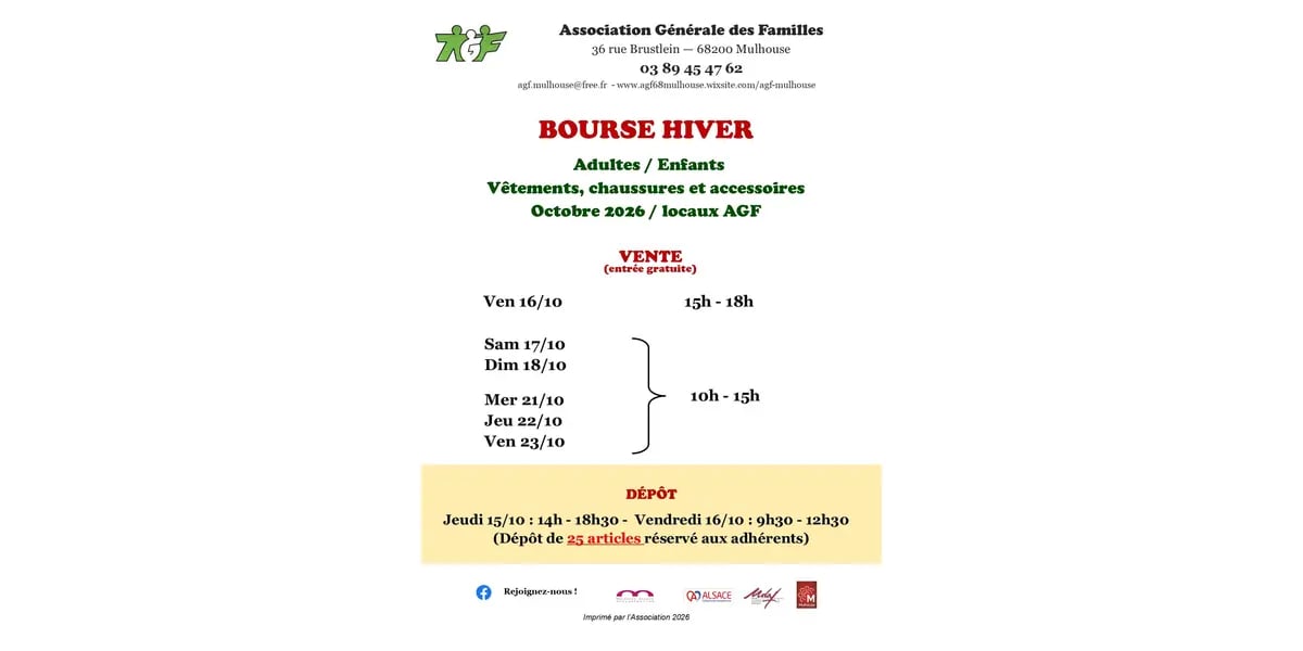 Bourse aux vêtements hiver adultes enfants