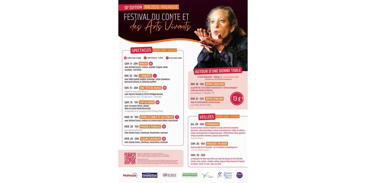 Veillée poésie et chant - Synagogue de Mulhouse - Festival Conte en Mai 2026