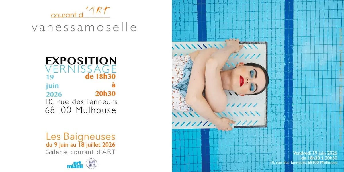 Exposition Les Baigneuses de Vanessa et Vijay Moselle à la Galerie Courant d'Art de Mulhouse