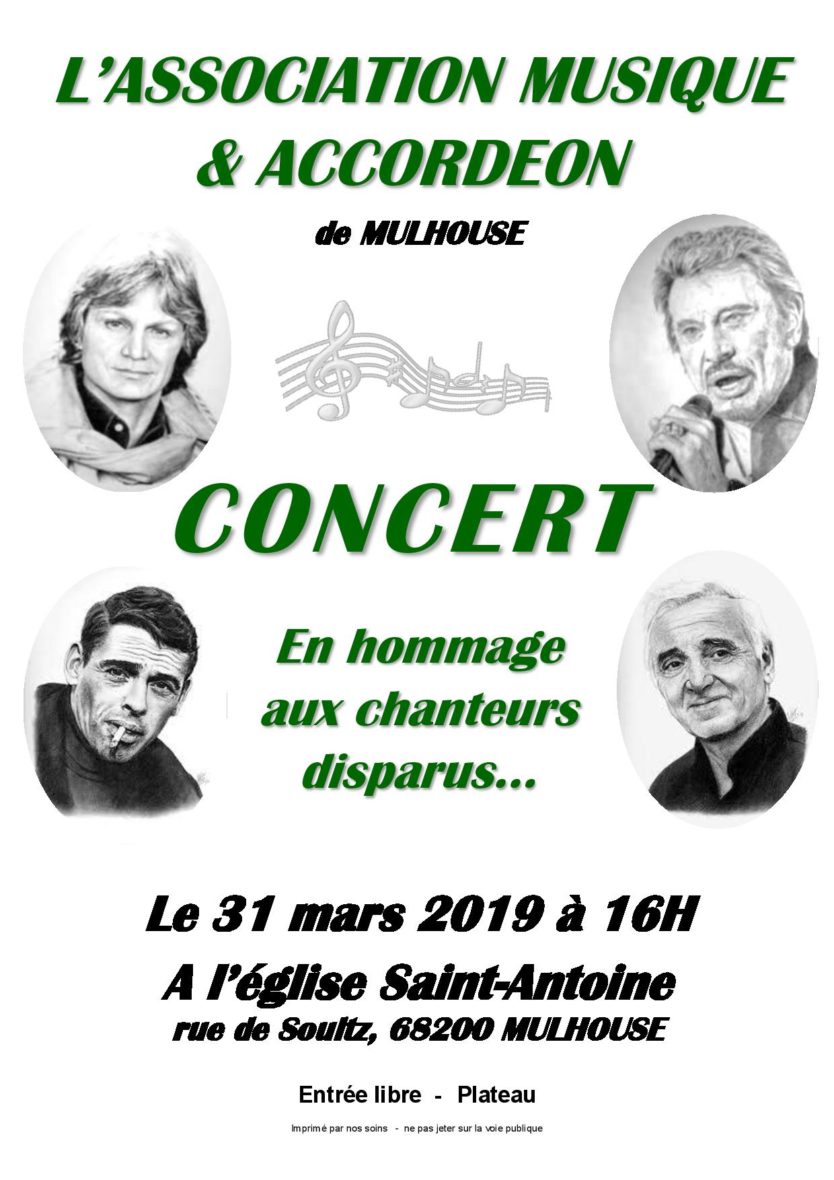 L'Accordéon rend hommage aux auteurs et aux chanteurs disparus