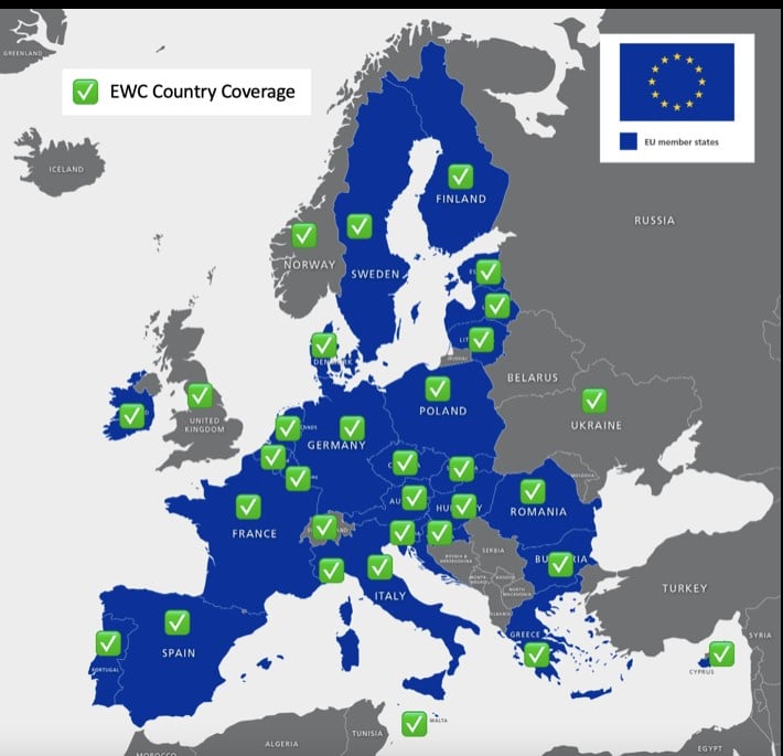 Les pays couverts par lEudiw