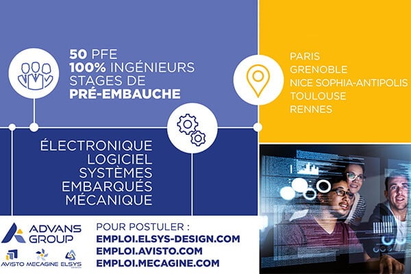 [Emplois] Advans Group recrute 50 stagiaires en ingénierie électronique, logicielle ou mécanique