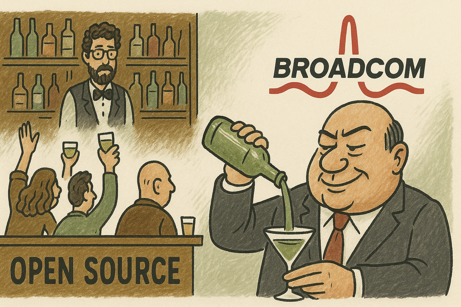 Quand l'open source devient "open bar" pour Broadcom