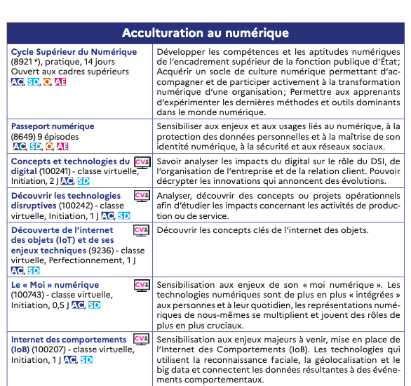 Programme Acculturation au numérique