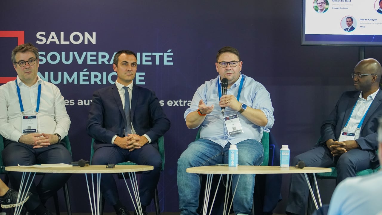 Alexandre Bord, Directeur Cloud France Orange business - Renan Choyer, Responsable de segment cloud ANSSI - Jean-Marie Mele, Chief Security Officer S3NS - Papa Ndao, Directeur technologie et services Bleu