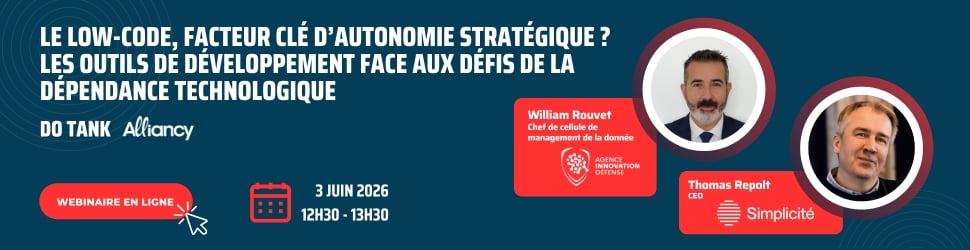 Webinaire :  Le low-code, facteur clé d’autonomie stratégique ?