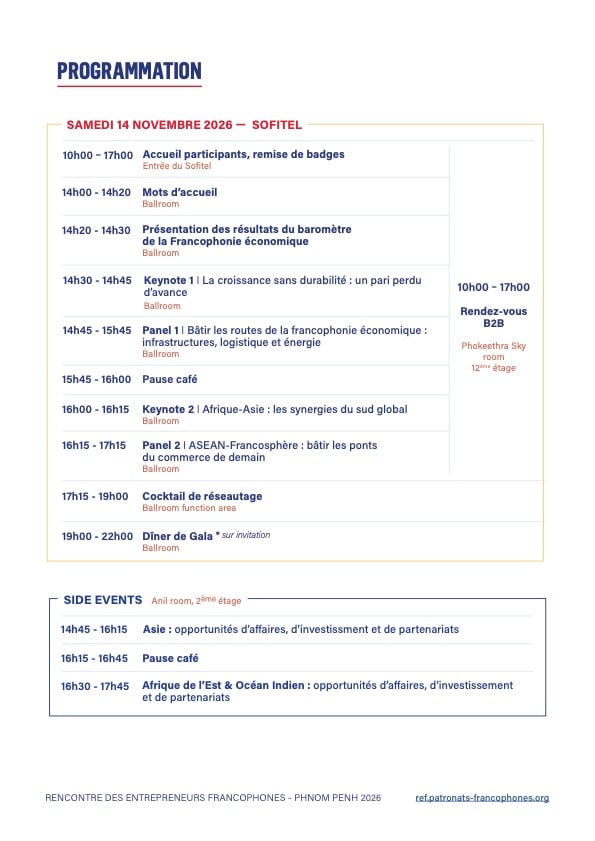 Programme - REF Phnom Penh