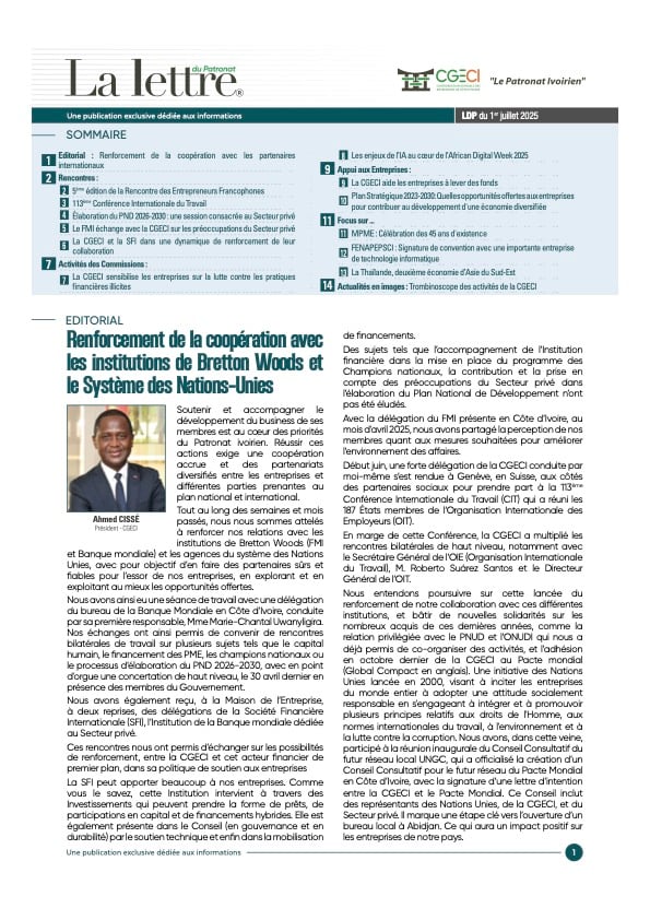 LDP I 1er juillet 2025