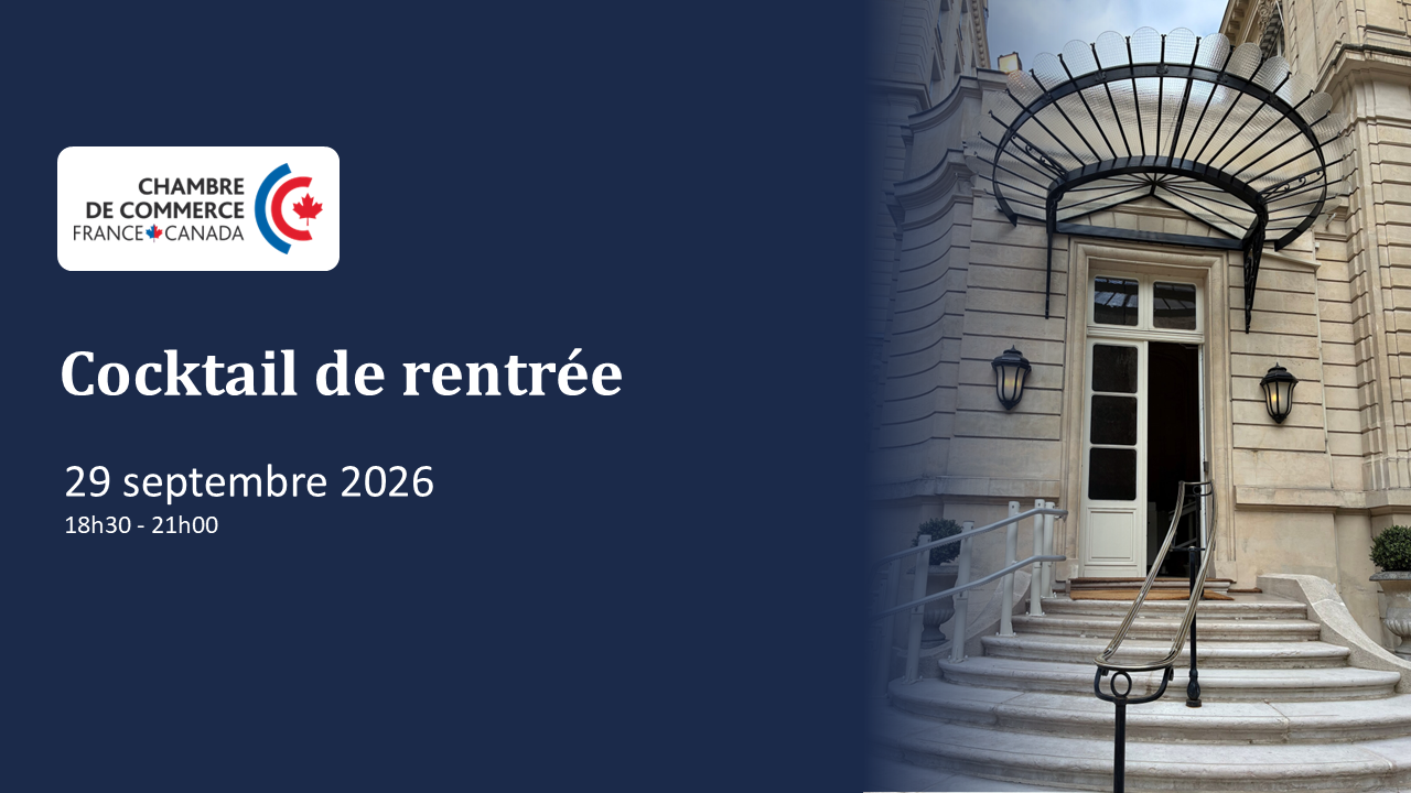 Cocktail de rentrée de la Chambre de commerce France-Canada